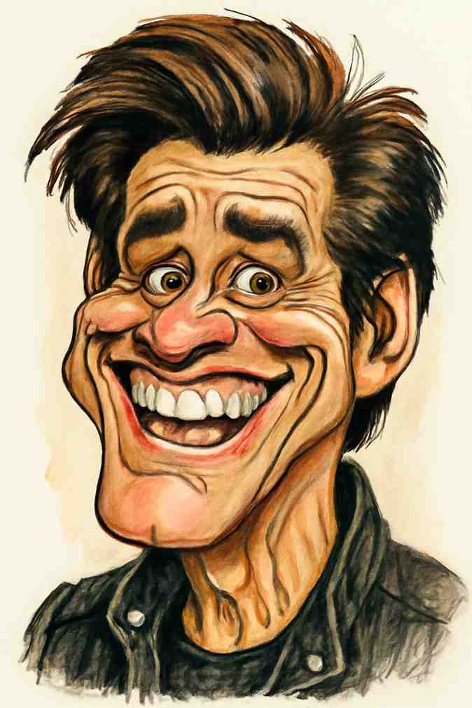 Funny caricature that keeps a realistic likeness of the person